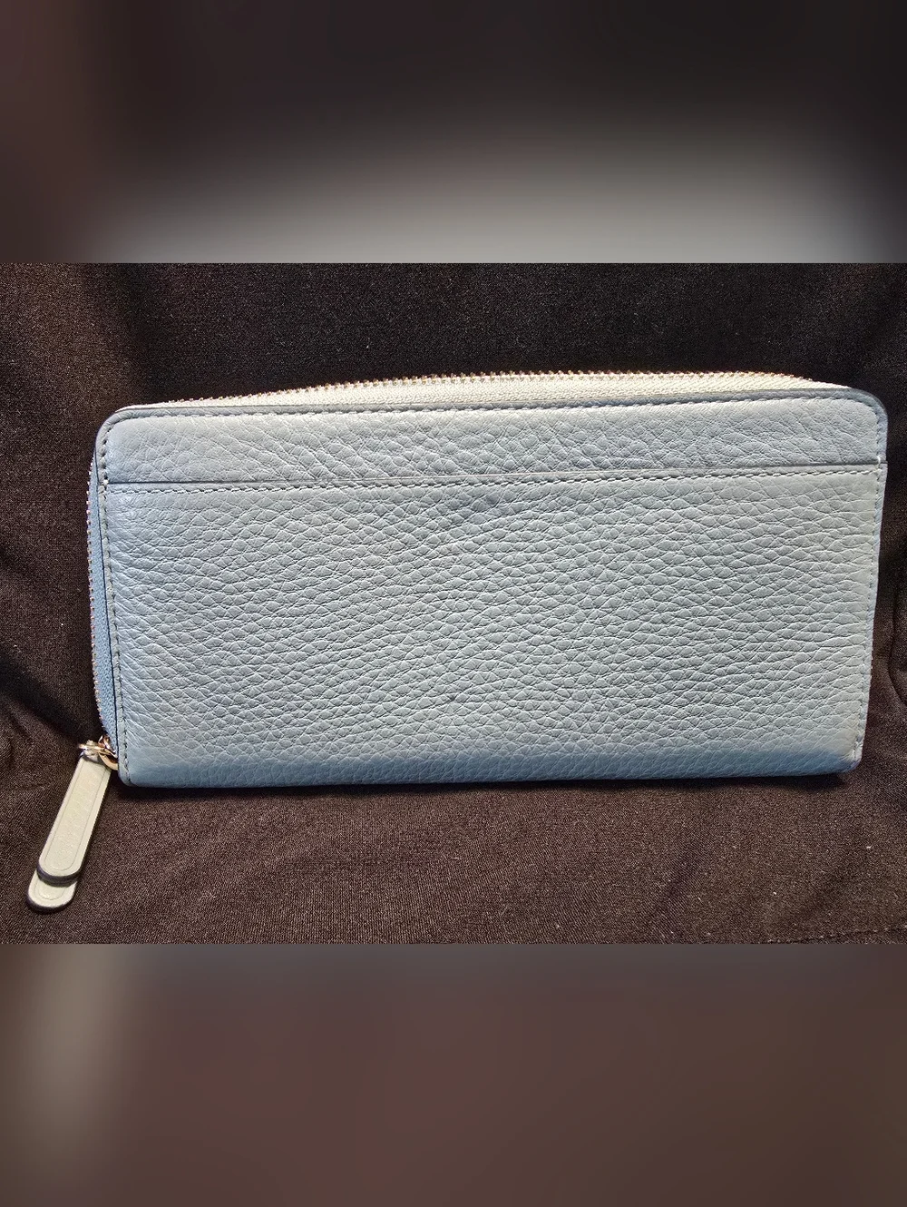 kate spade Pebbled Leather Zip Continental Wallet - Light Blue - Picture 3 of 8